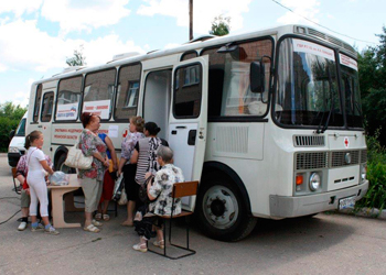 Автопоезд посетил село Карабухино Рязанской области